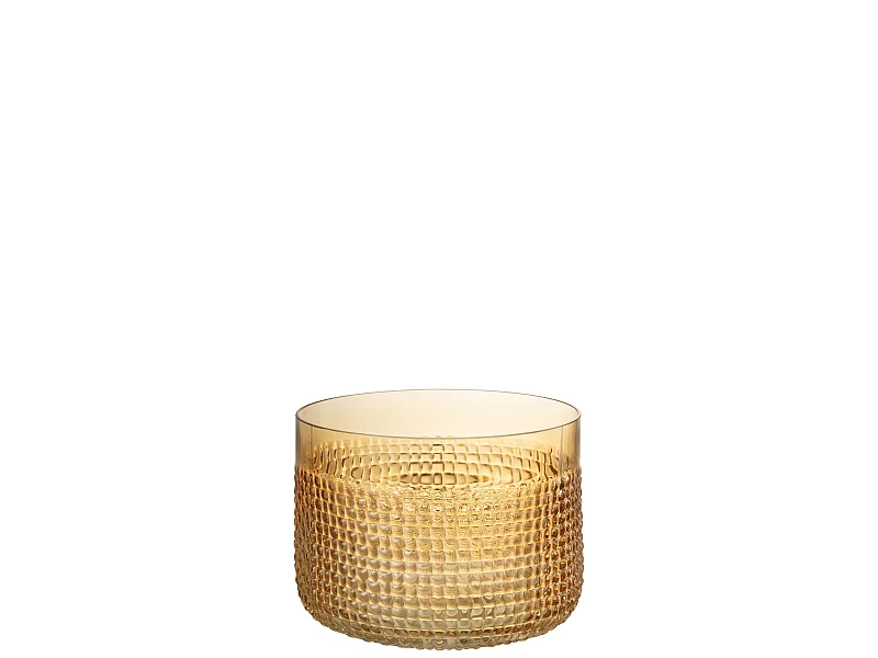 Vase Design en Verre "Motifa" 17cm Orange