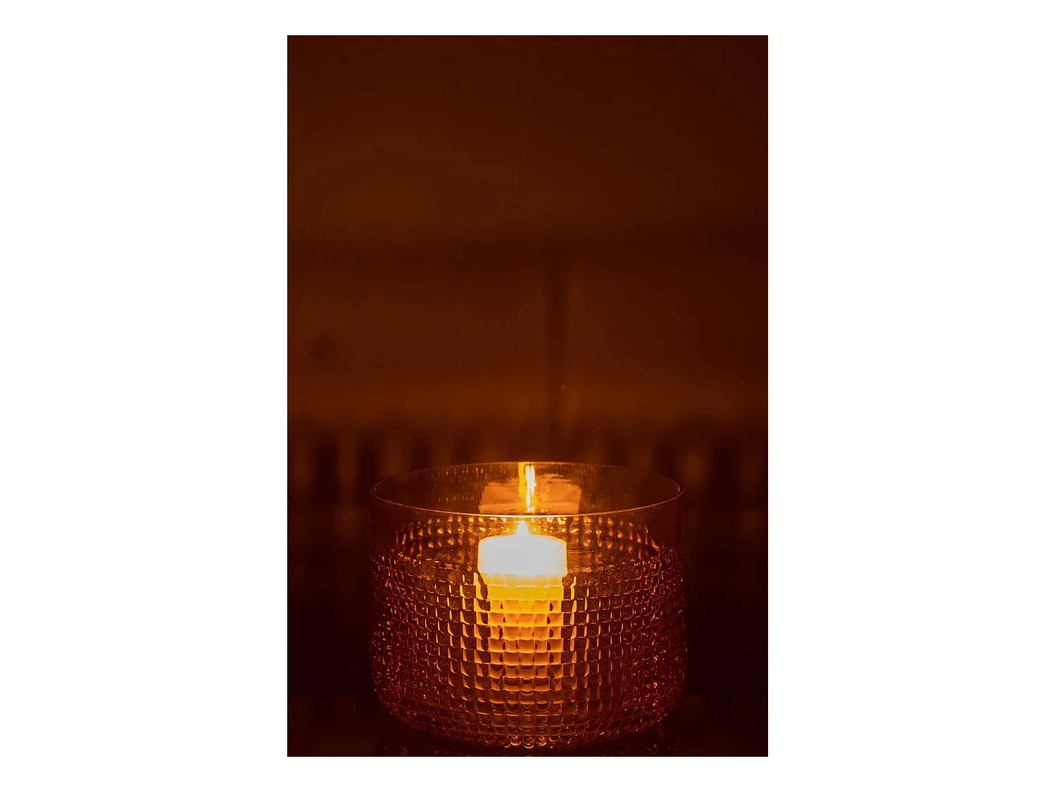 Vase Design en Verre "Motifa" 17cm Orange