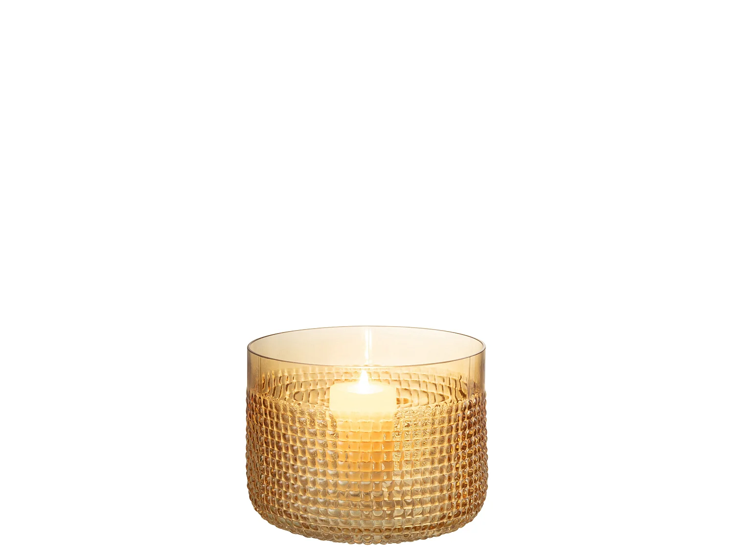 Vase Design en Verre "Motifa" 17cm Orange