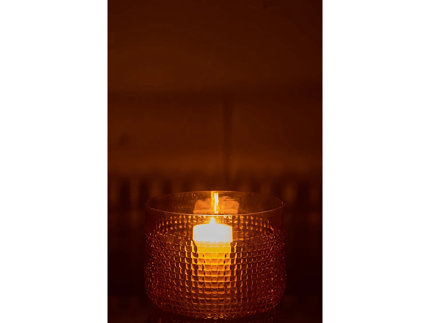 Vase Design en Verre "Motifa" 17cm Orange