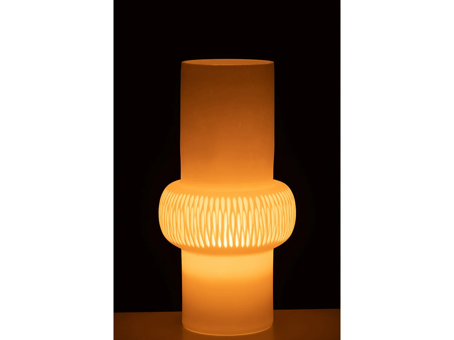 Vase Design Ligne & Boule "Octave" 41cm Blanc