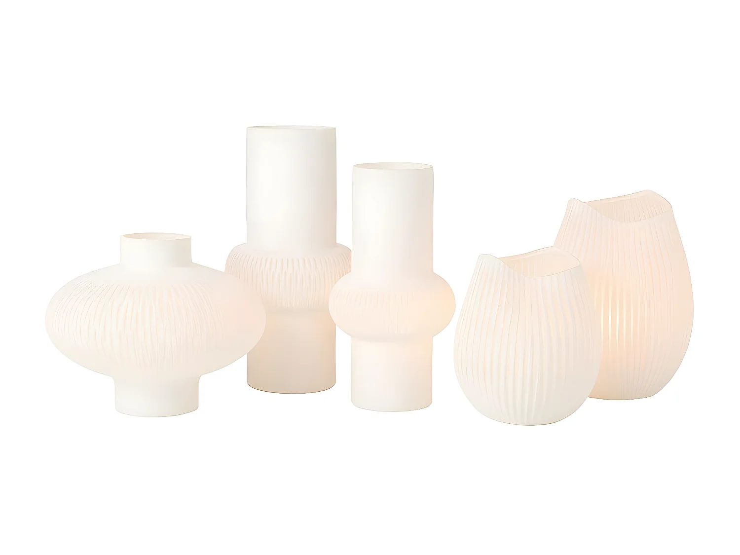 Vase Design Ligne & Boule "Octave" 41cm Blanc