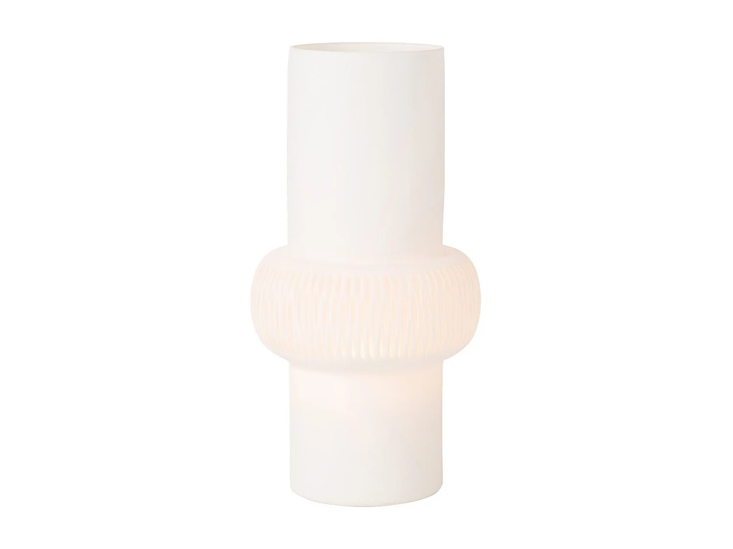 Vase Design Ligne & Boule "Octave" 41cm Blanc