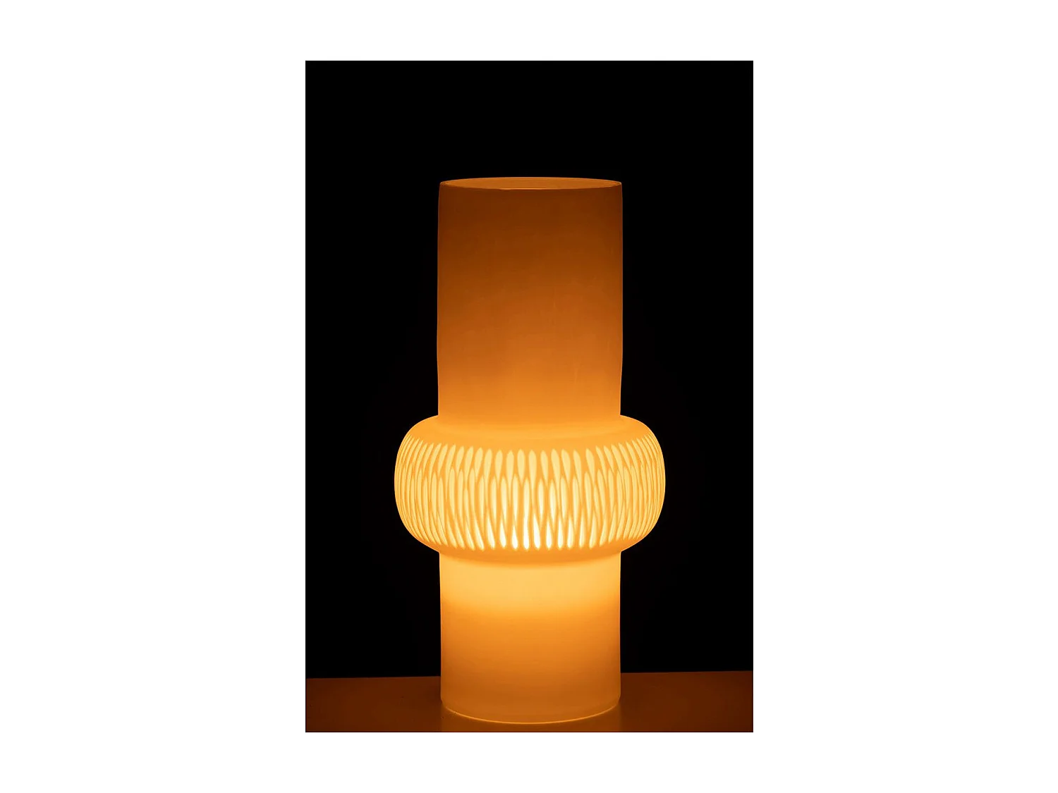 Vase Design Ligne & Boule "Octave" 41cm Blanc