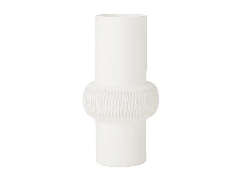 Vase Design Ligne & Boule "Octave" 41cm Blanc