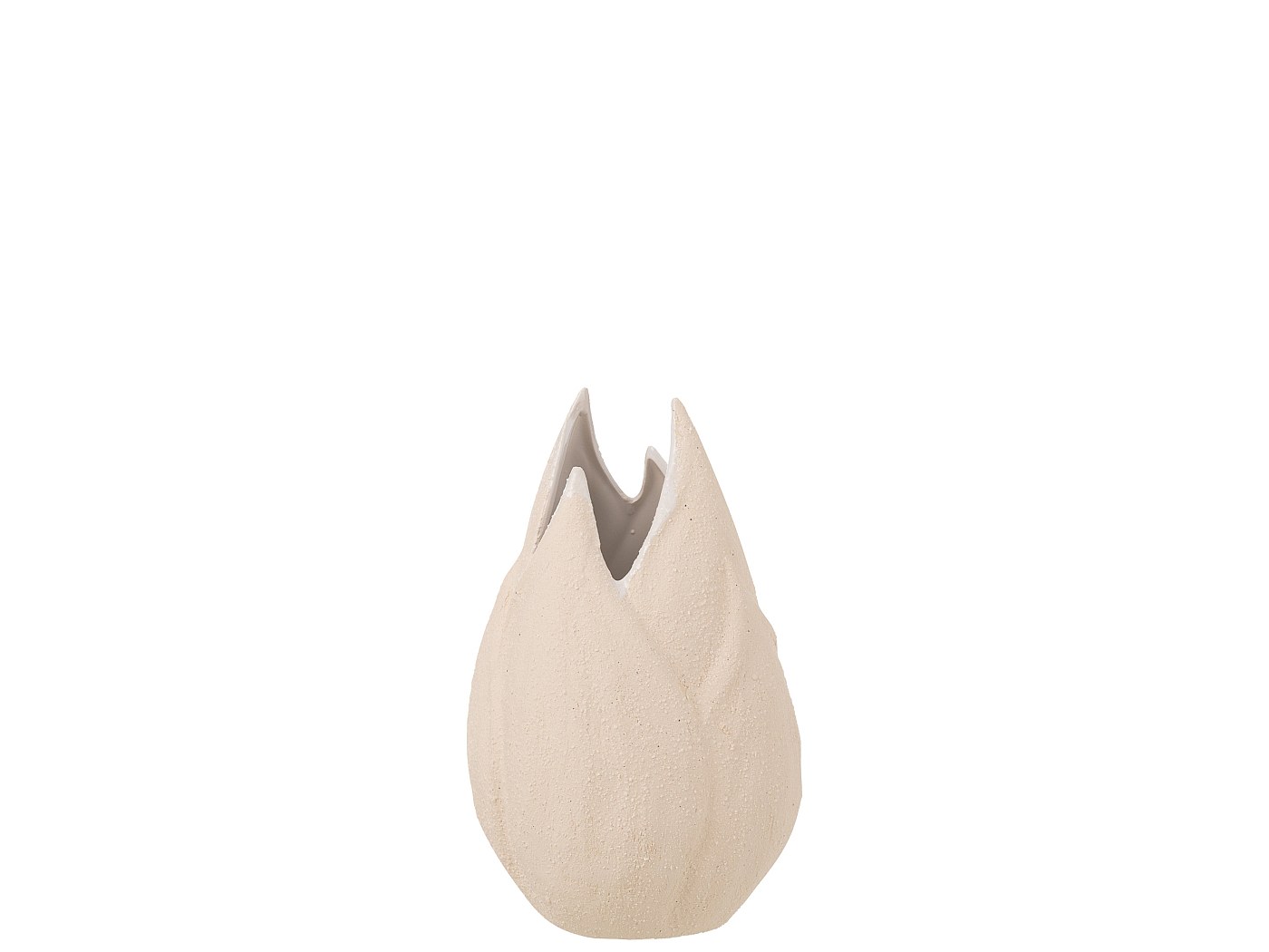 Vase sable céramique beige h. 31 cm