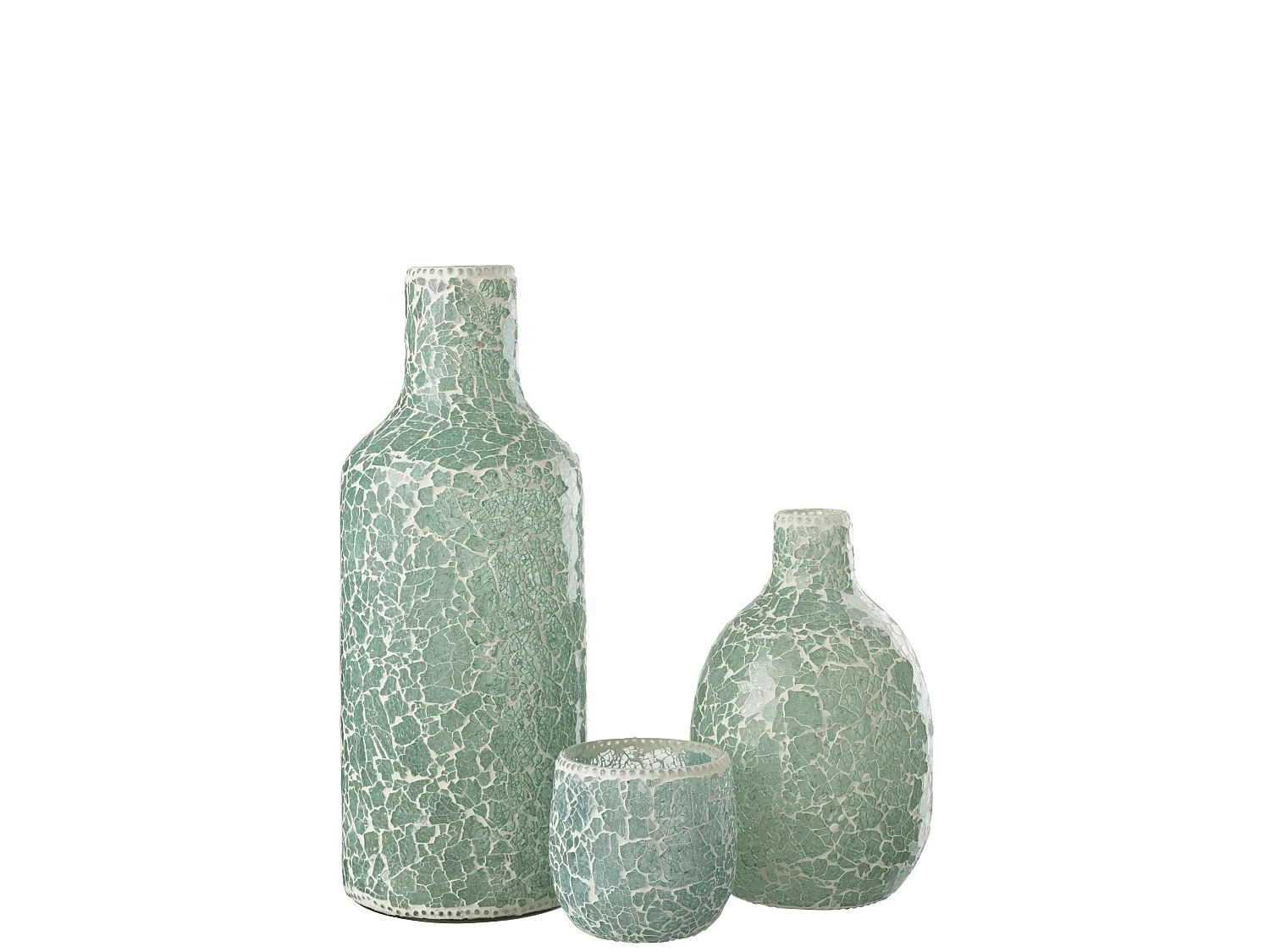 Vase Mosaïque en Verre "Jacob" 43cm Vert