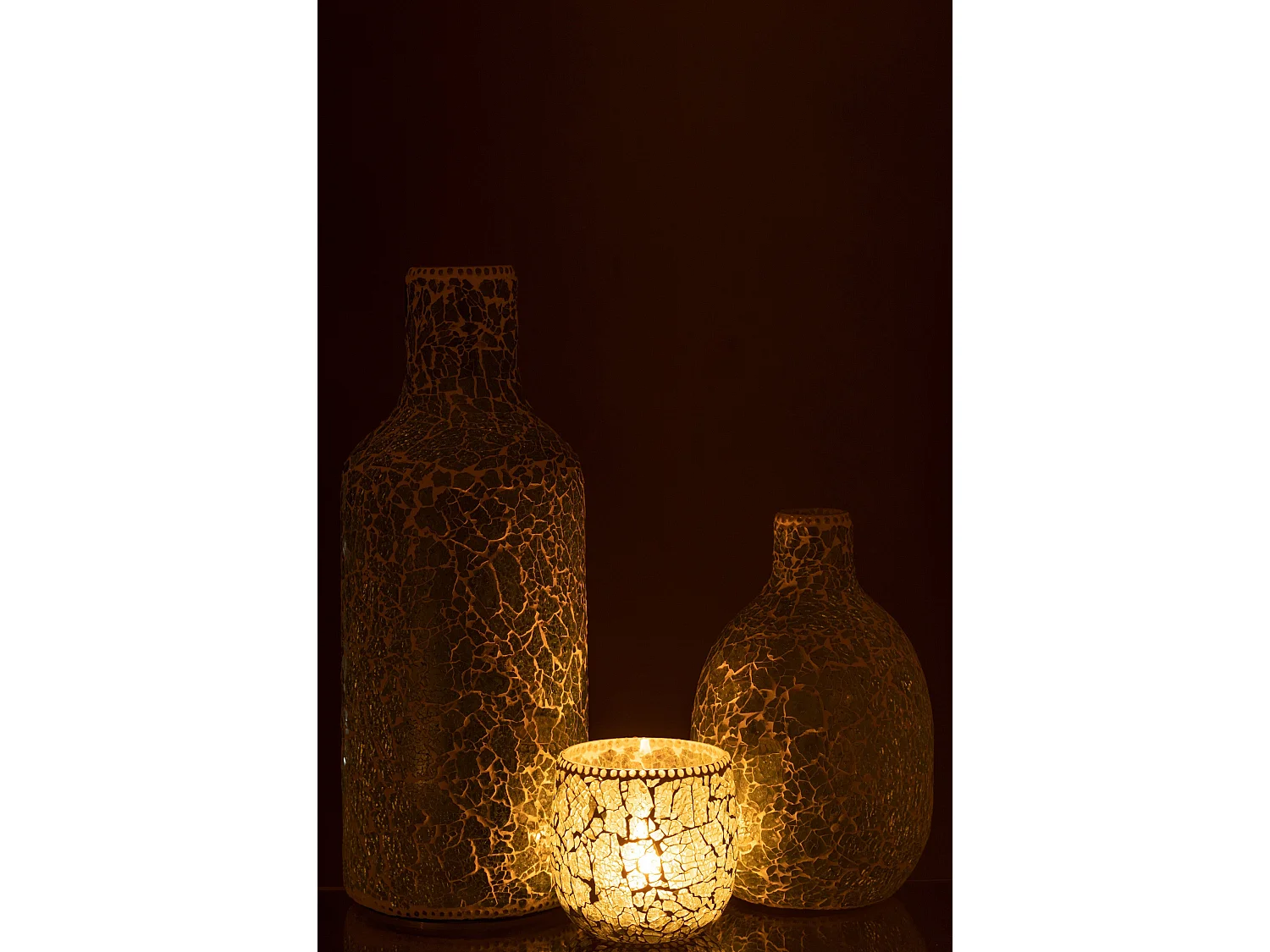 Vase Mosaïque en Verre "Jacob" 43cm Vert