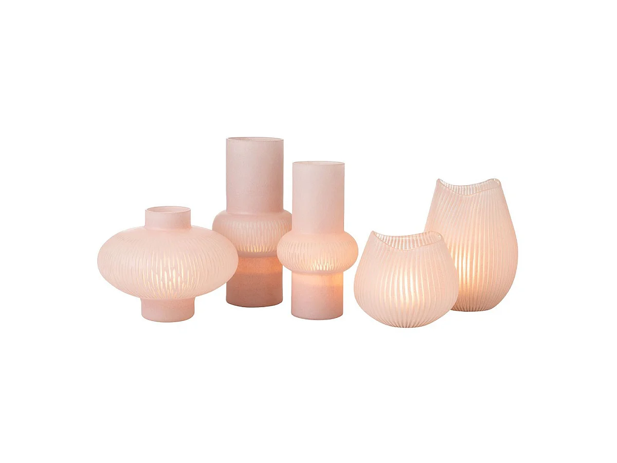 Vase Design Ligne "Octave" 20cm Rose