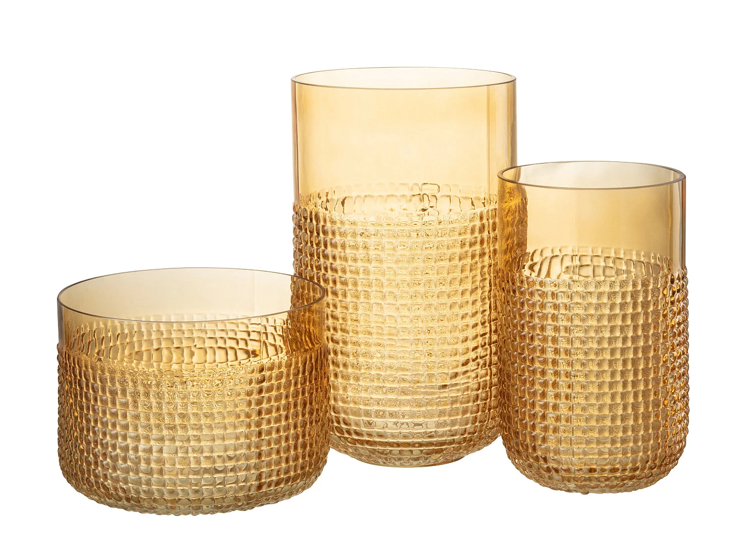 Vase Design en Verre "Motifa" 25cm Orange