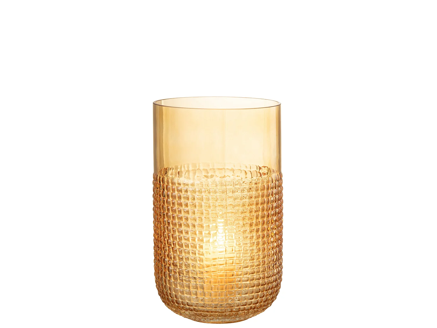 Vase Design en Verre "Motifa" 25cm Orange