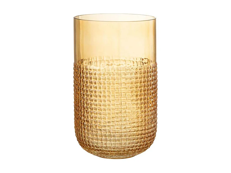 Vase Design en Verre "Motifa" 25cm Orange