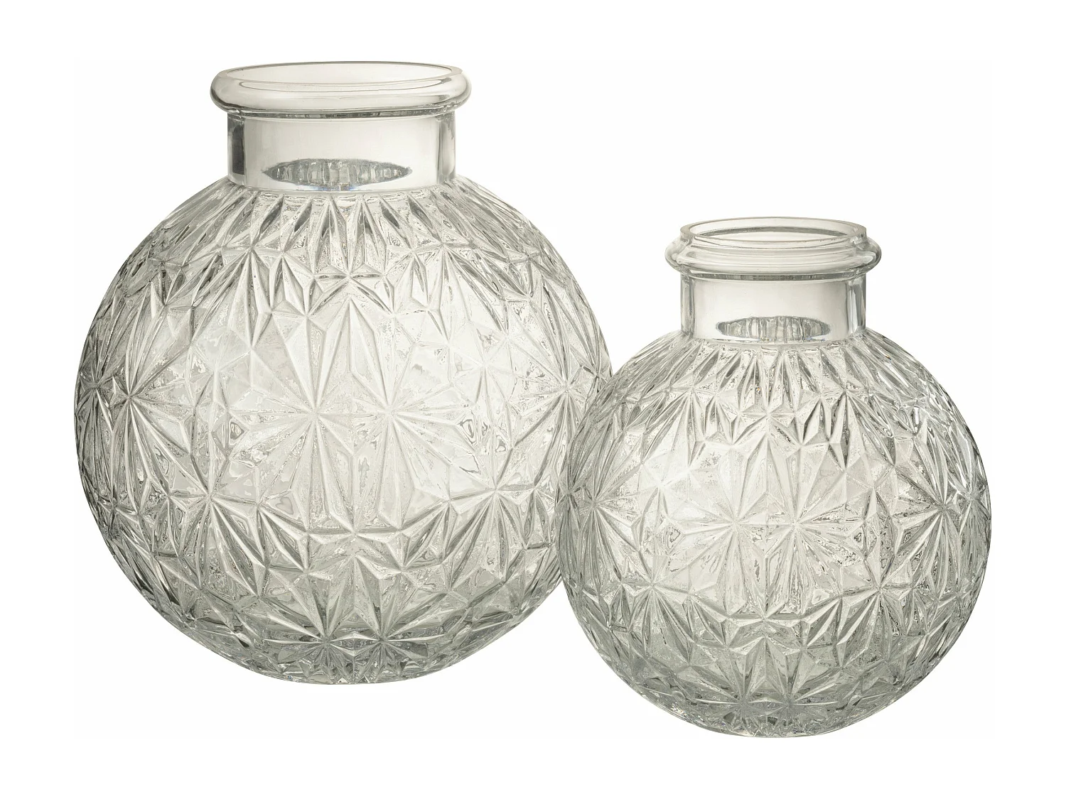 Vase Design en Verre "Diamant" 27cm Transparent