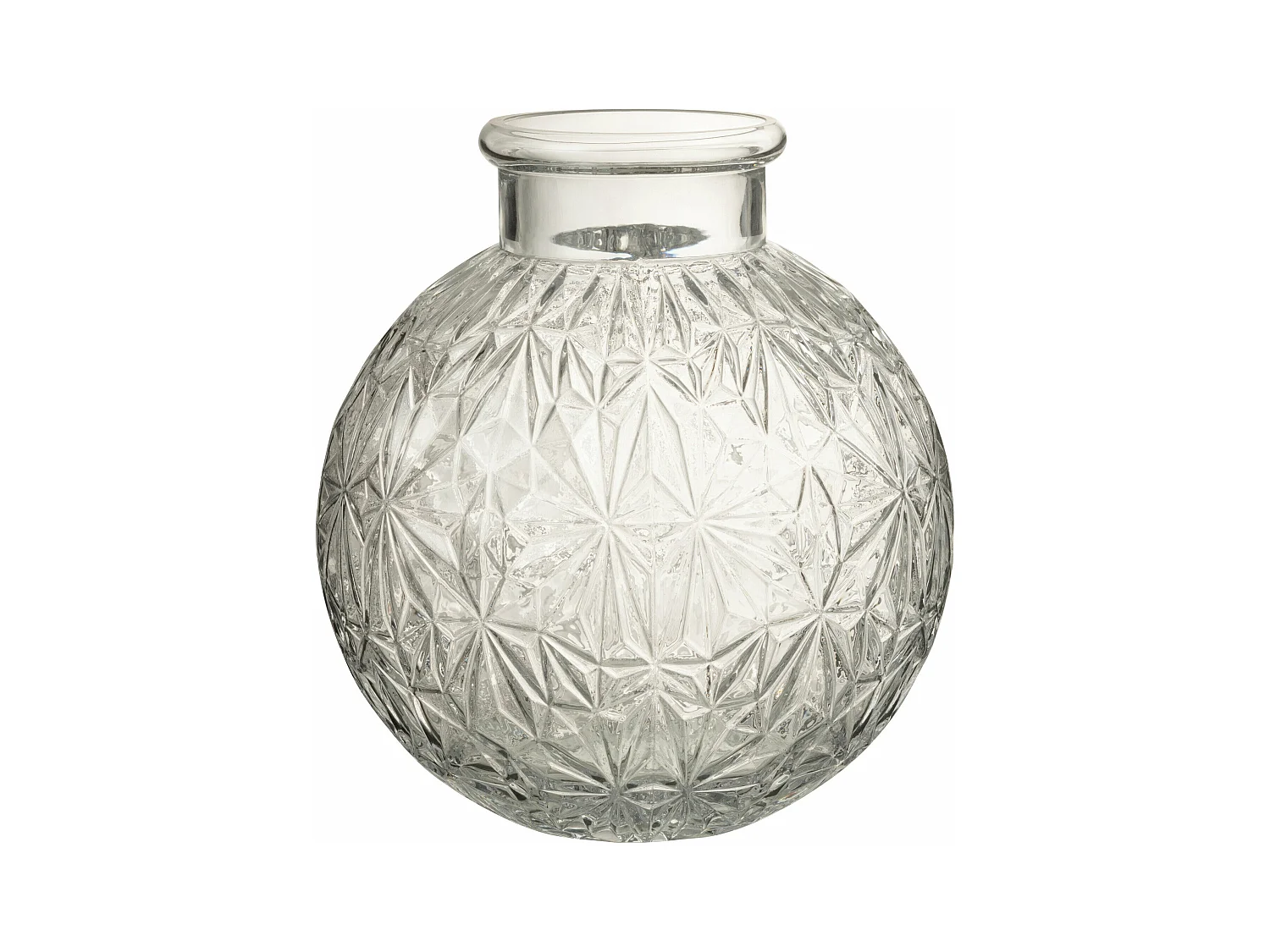 Vase Design en Verre "Diamant" 27cm Transparent