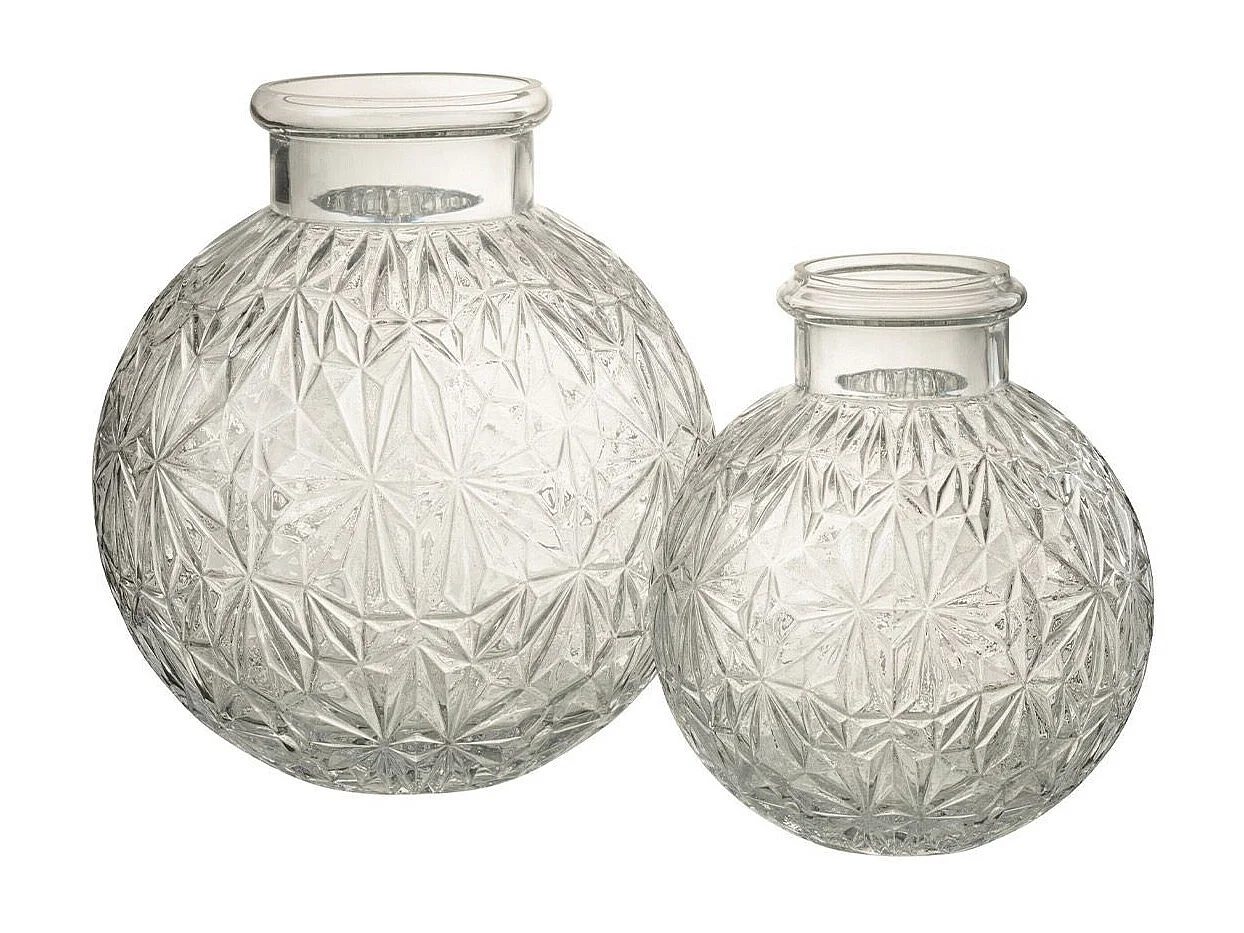 Vase Design en Verre "Diamant" 18cm Transparent