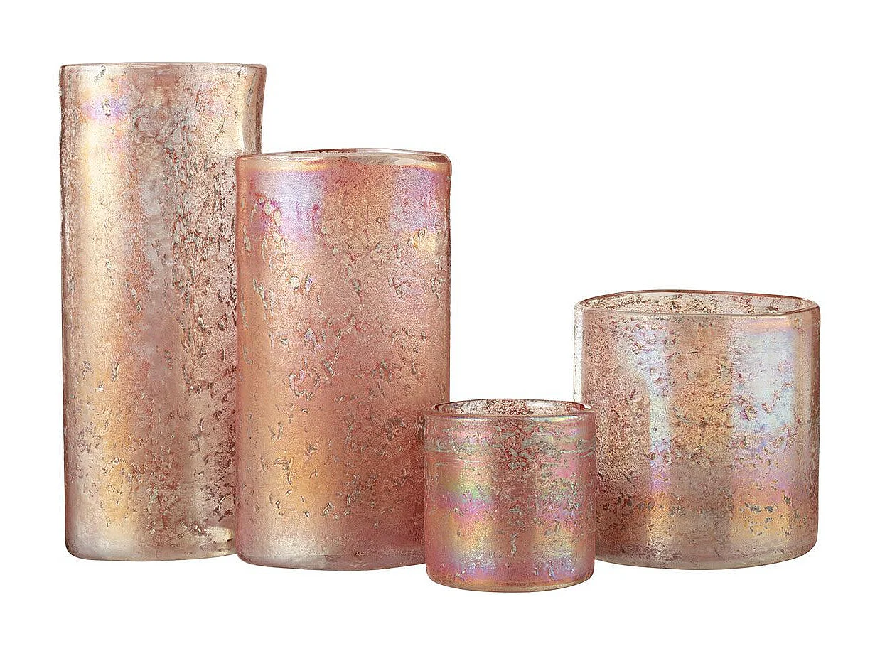 Vase Déco en Verre "Lizzie" 25cm Rose