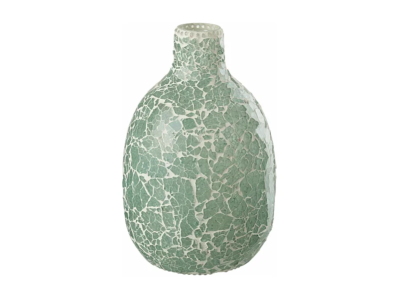 Vase Mosaïque en Verre "Jacob" 26cm Vert