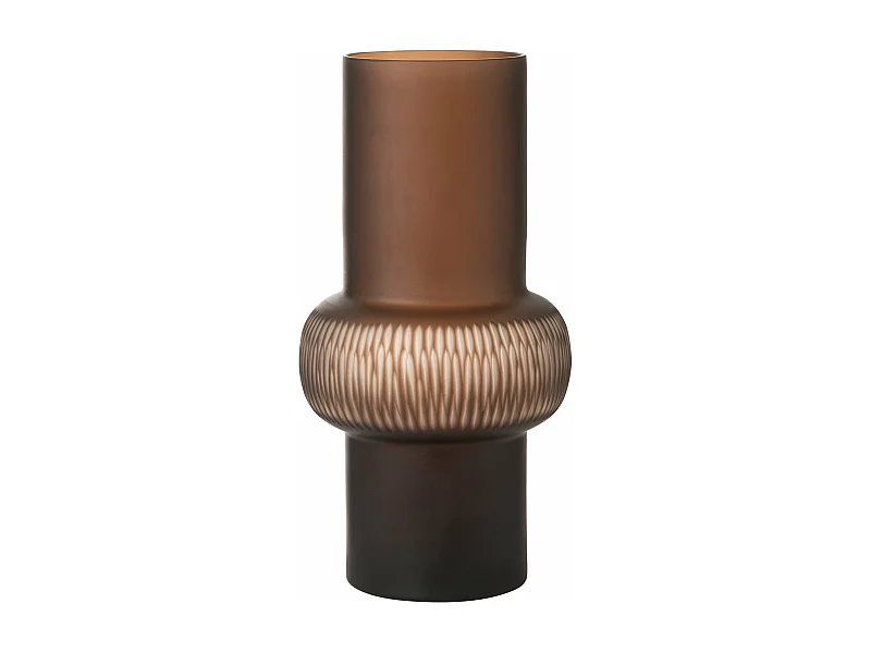 Vase Design Ligne & Boule "Octave" 41cm Marron
