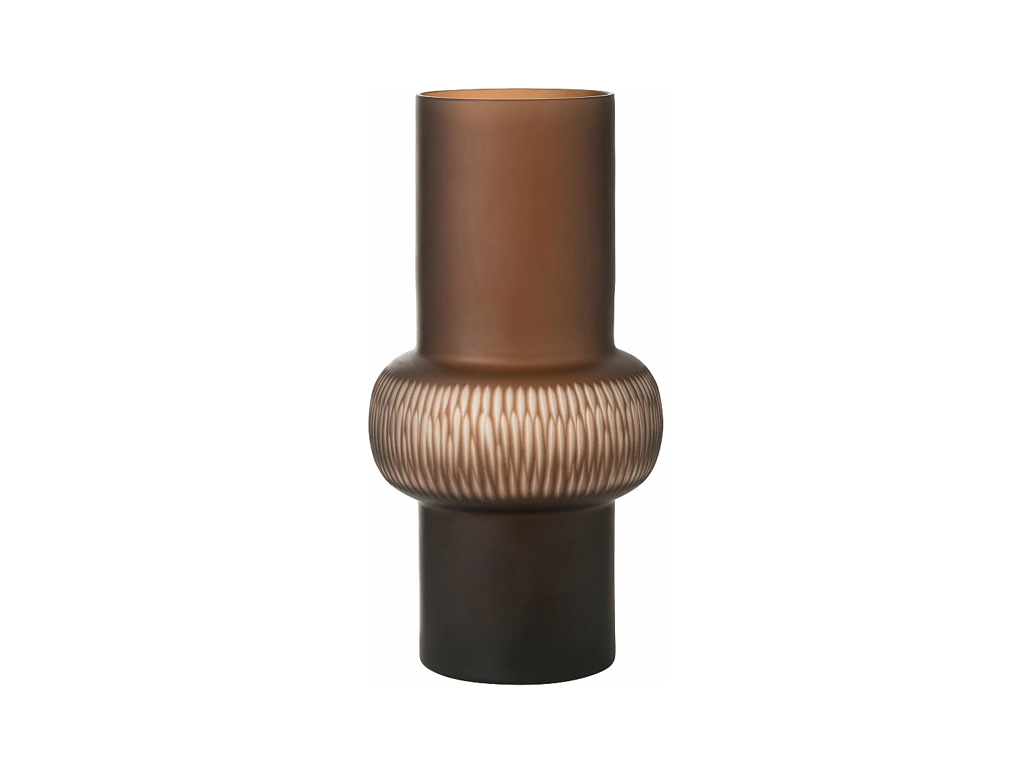 Vase Design Ligne & Boule "Octave" 41cm Marron