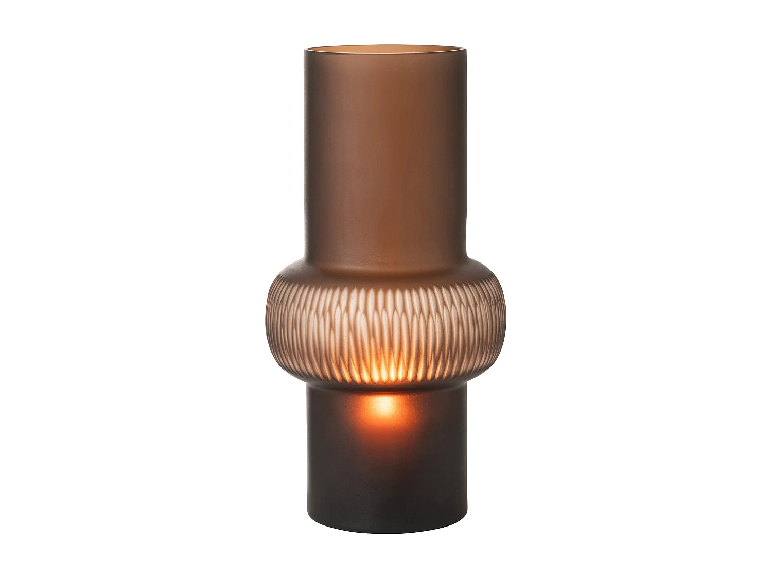 Vase Design Ligne & Boule "Octave" 41cm Marron