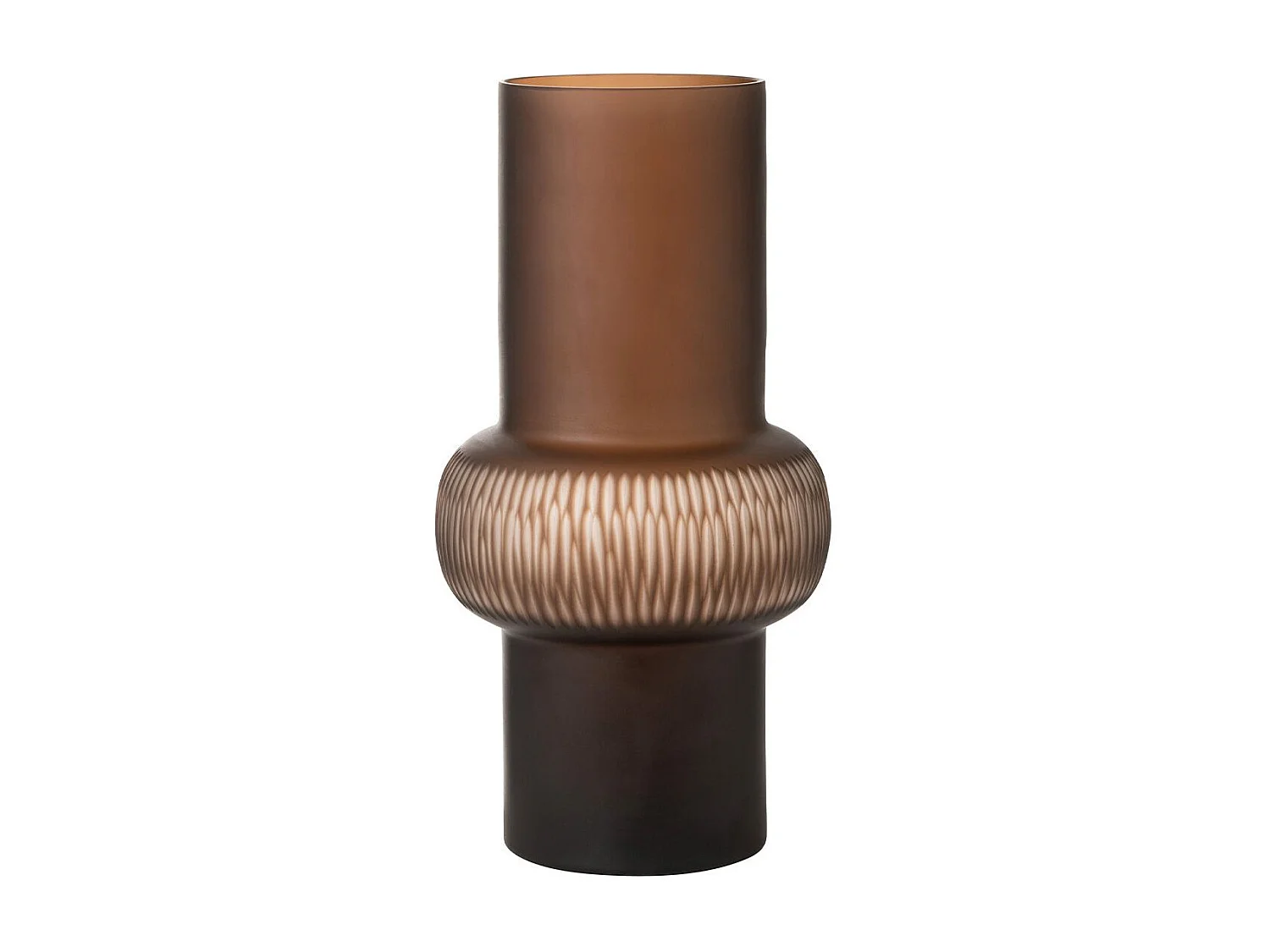 Vase Design Ligne & Boule "Octave" 41cm Marron