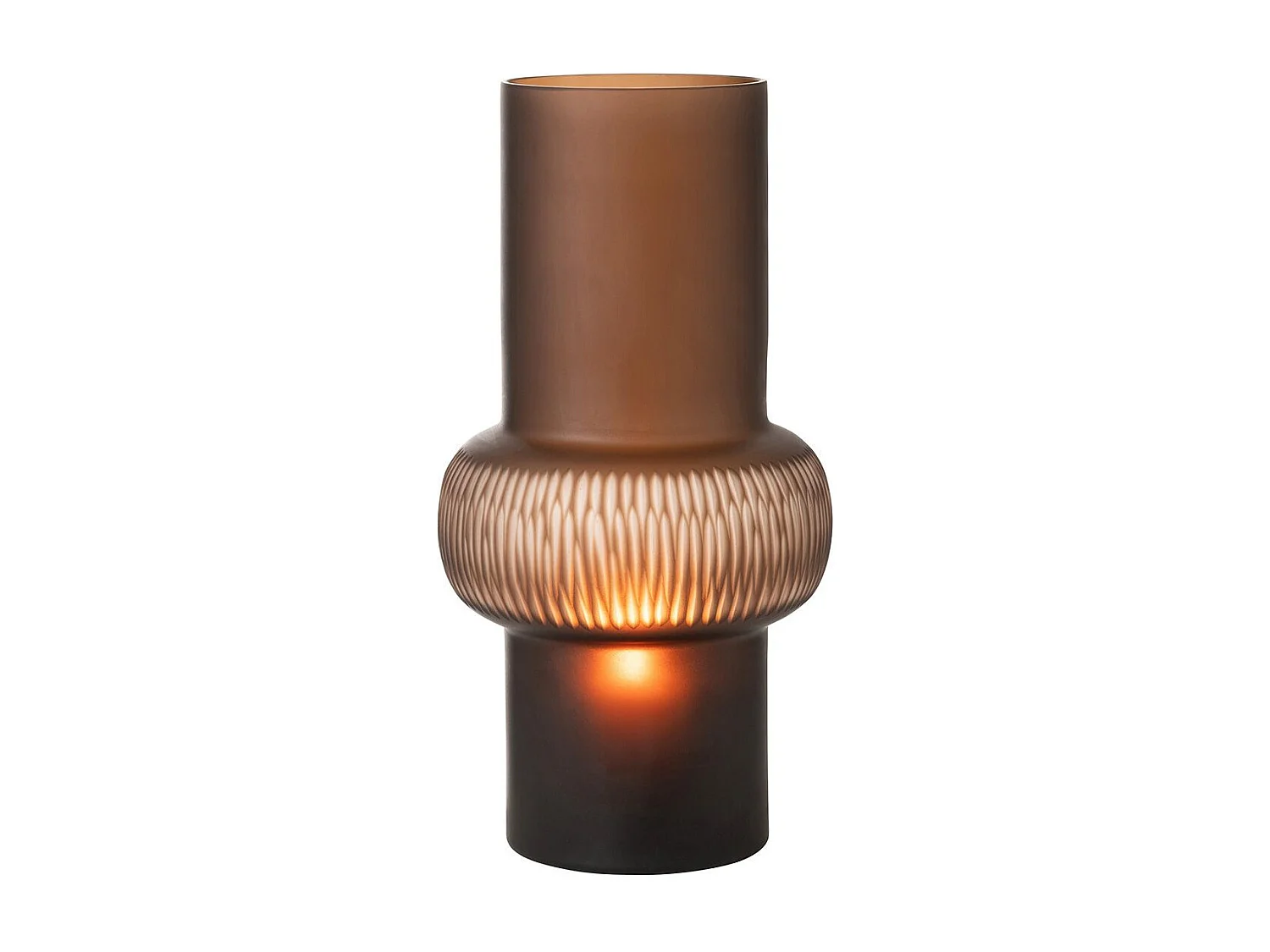 Vase Design Ligne & Boule "Octave" 41cm Marron