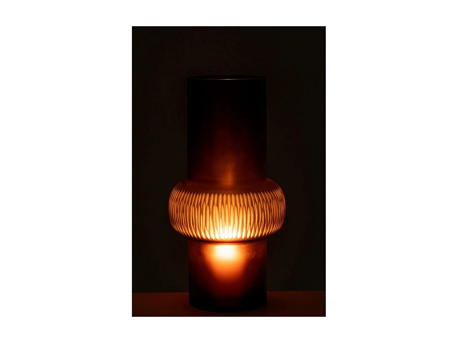 Vase Design Ligne & Boule "Octave" 41cm Marron