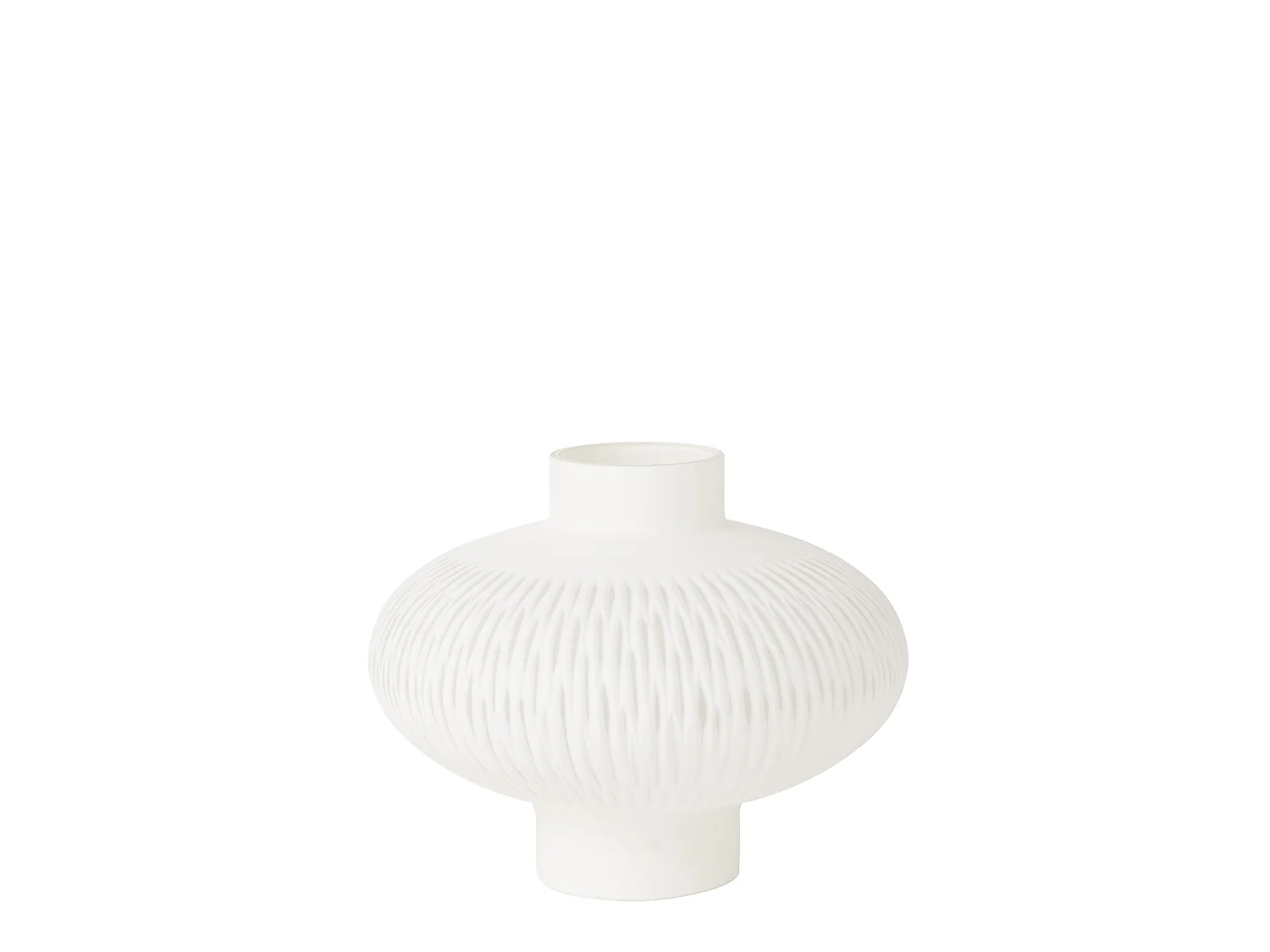 Vase Design Ligne & Boule "Octave" 24cm Blanc