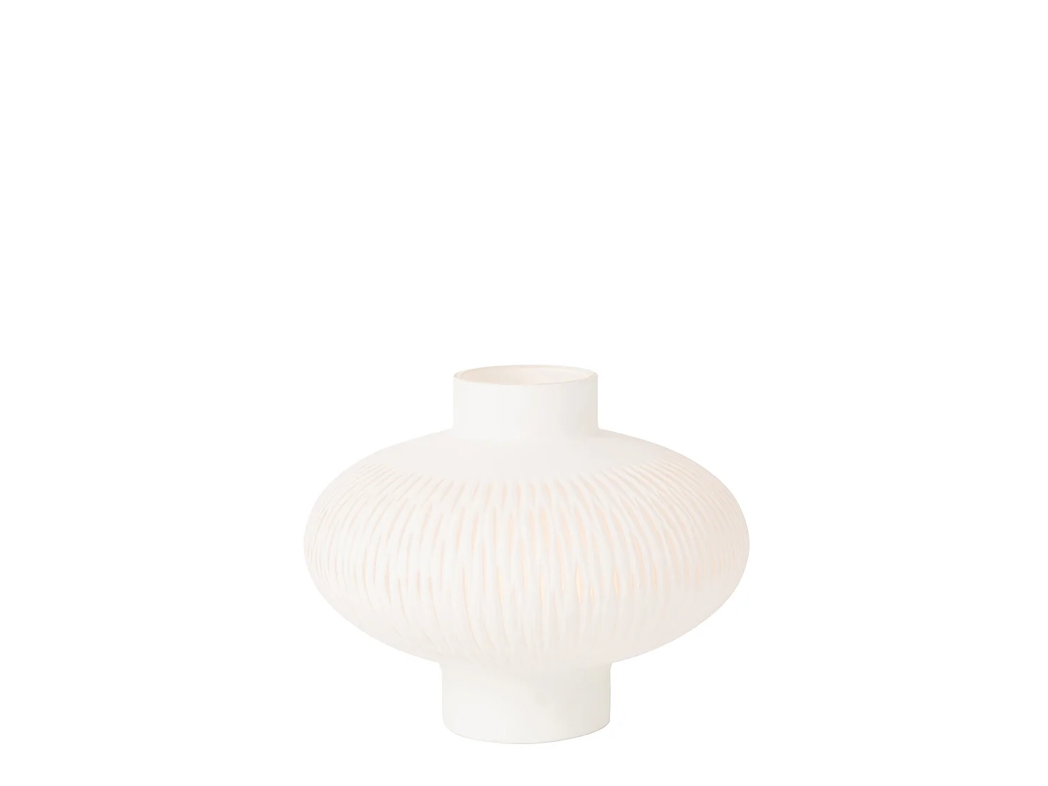 Vase Design Ligne & Boule "Octave" 24cm Blanc