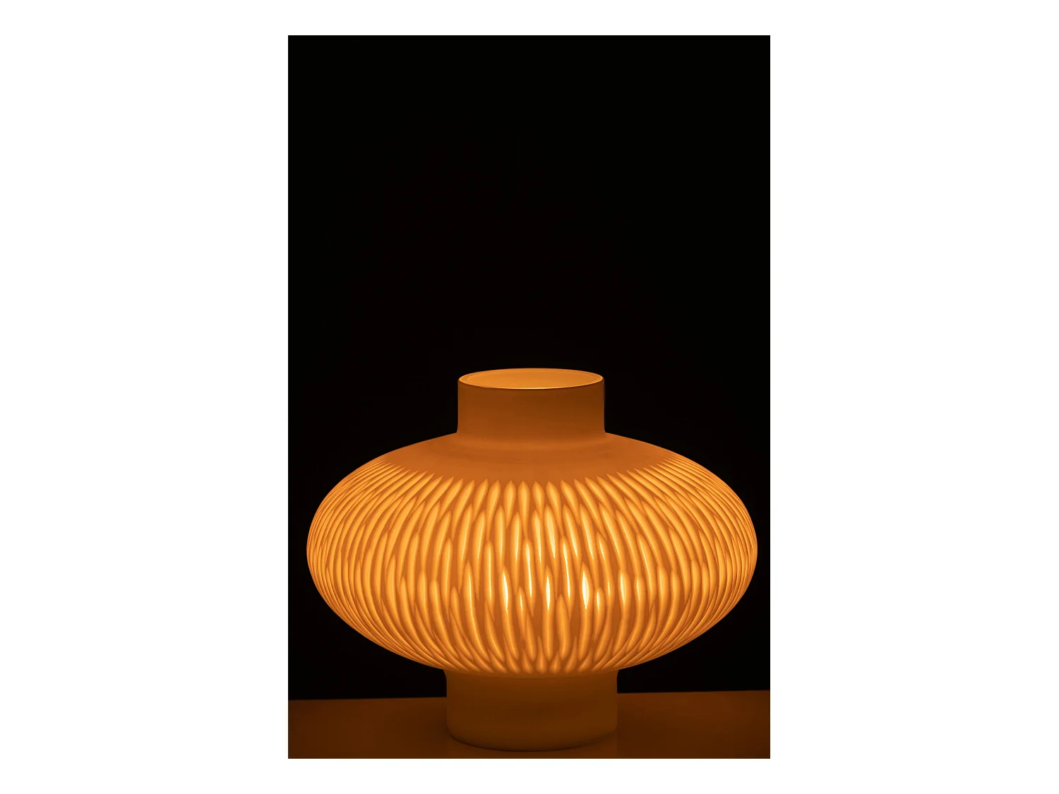 Vase Design Ligne & Boule "Octave" 24cm Blanc