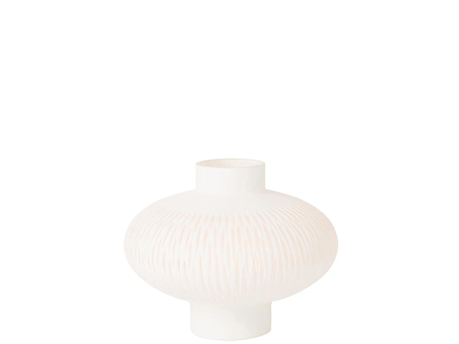 Vase Design Ligne & Boule "Octave" 24cm Blanc