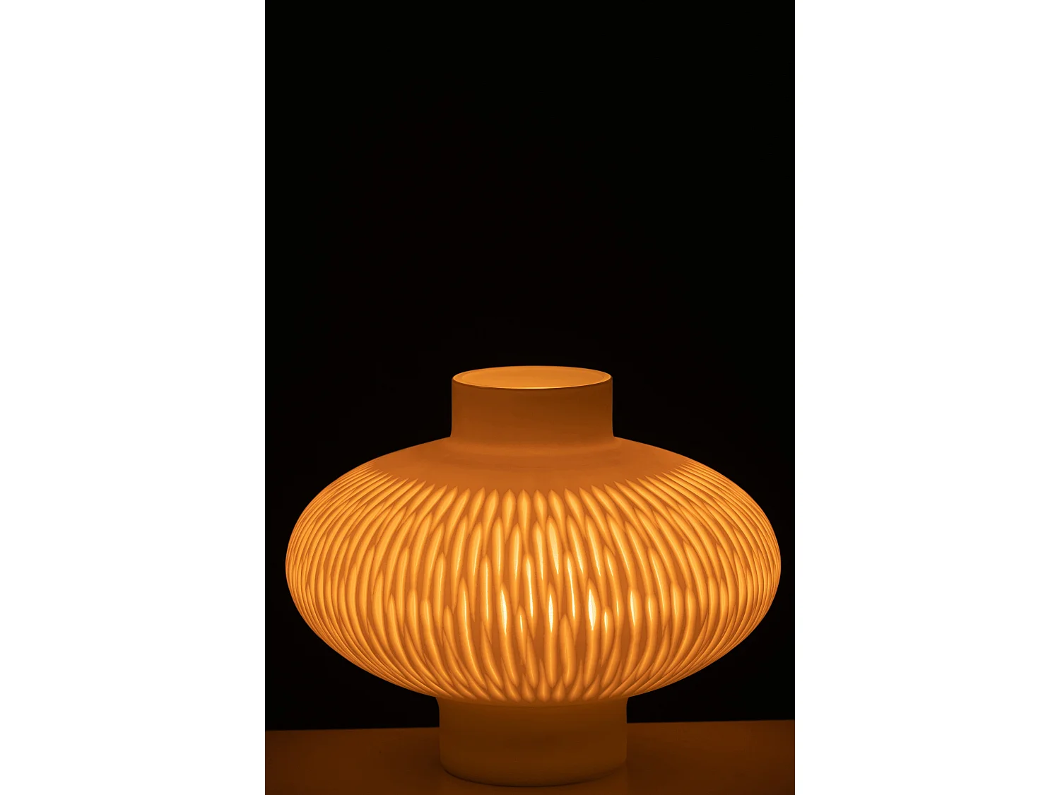 Vase Design Ligne & Boule "Octave" 24cm Blanc