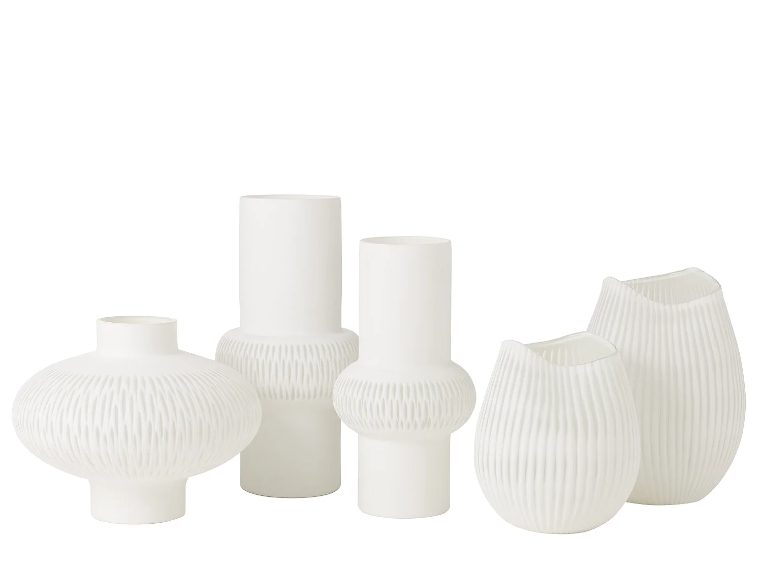 Vase Design Ligne & Boule "Octave" 24cm Blanc