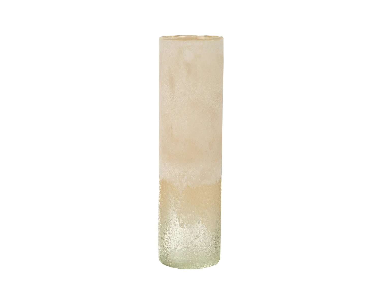 Vase Cylindre en Verre "Sumina" 41cm Beige