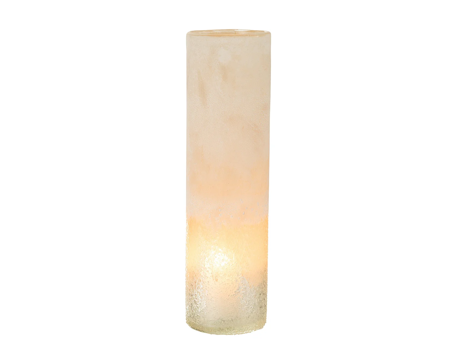 Vase Cylindre en Verre "Sumina" 41cm Beige