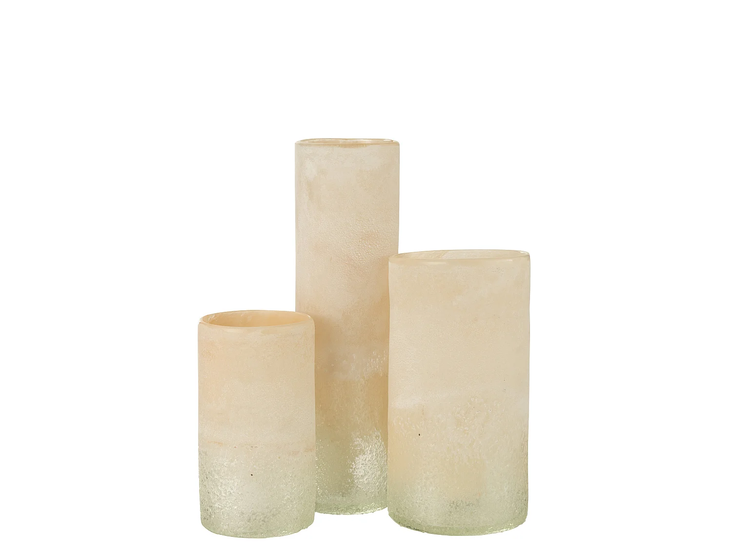 Vase Cylindre en Verre "Sumina" 41cm Beige