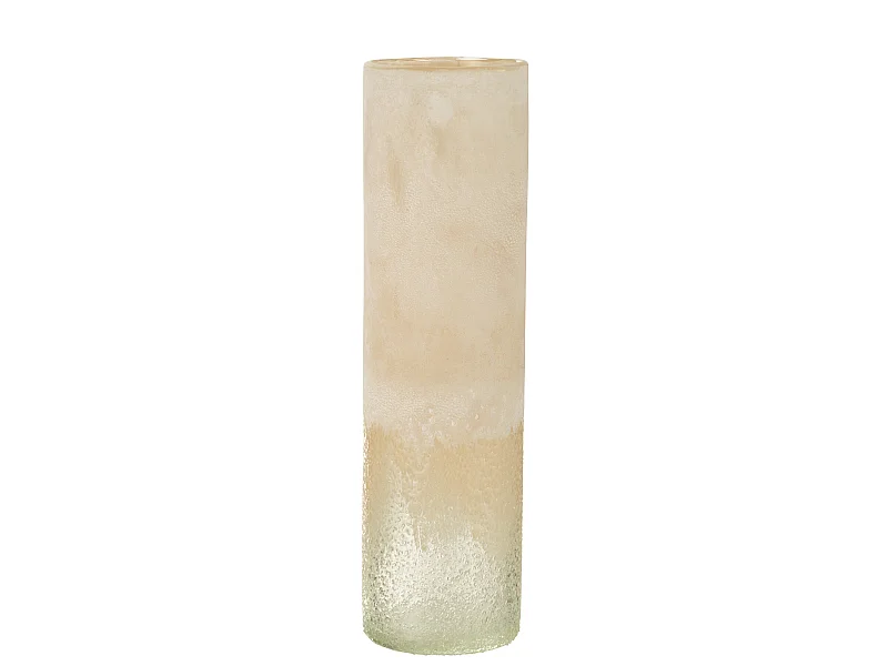 Vase Cylindre en Verre "Sumina" 41cm Beige