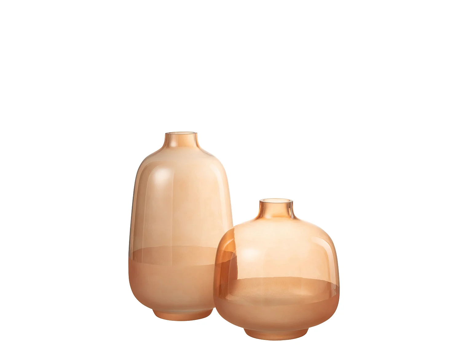 Vase Design en Verre "Hany" 27cm Pêche