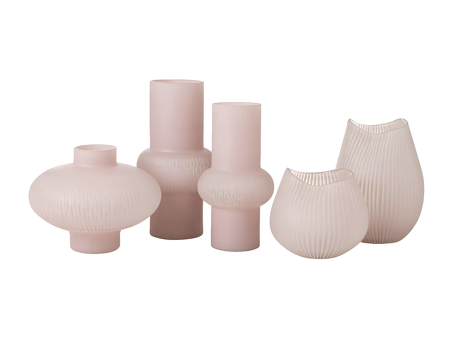 Vase Design Ligne & Boule "Octave" 40cm Rose