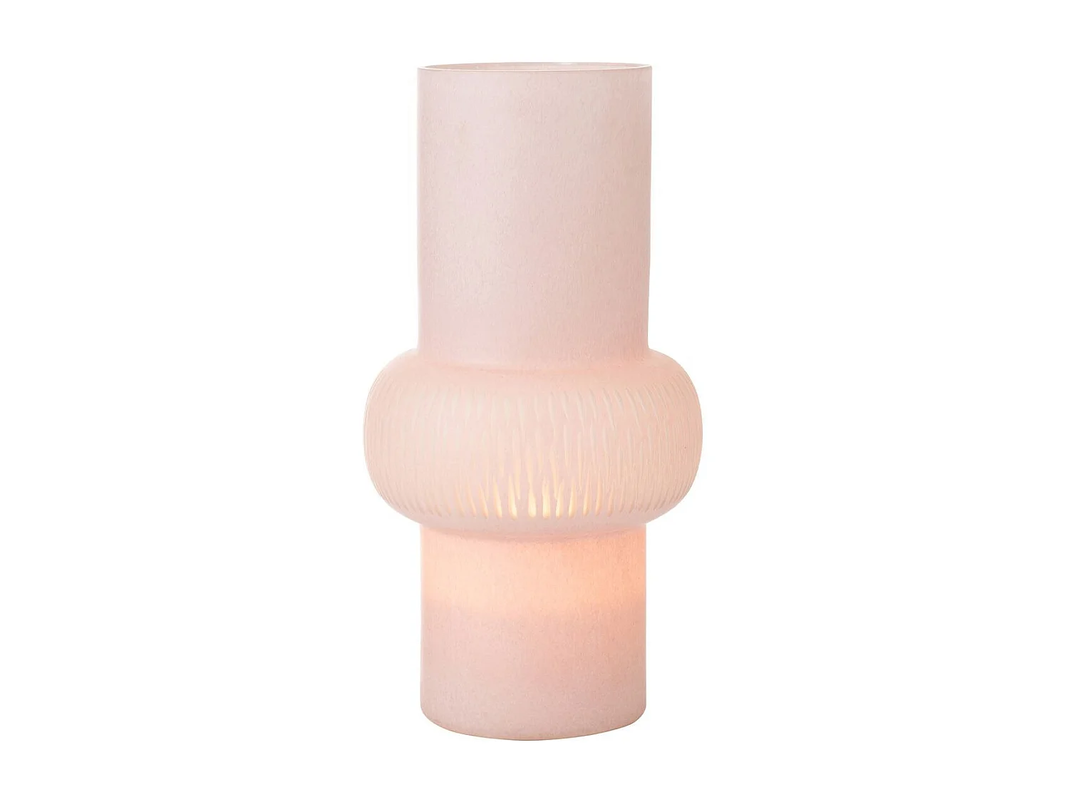 Vase Design Ligne & Boule "Octave" 40cm Rose