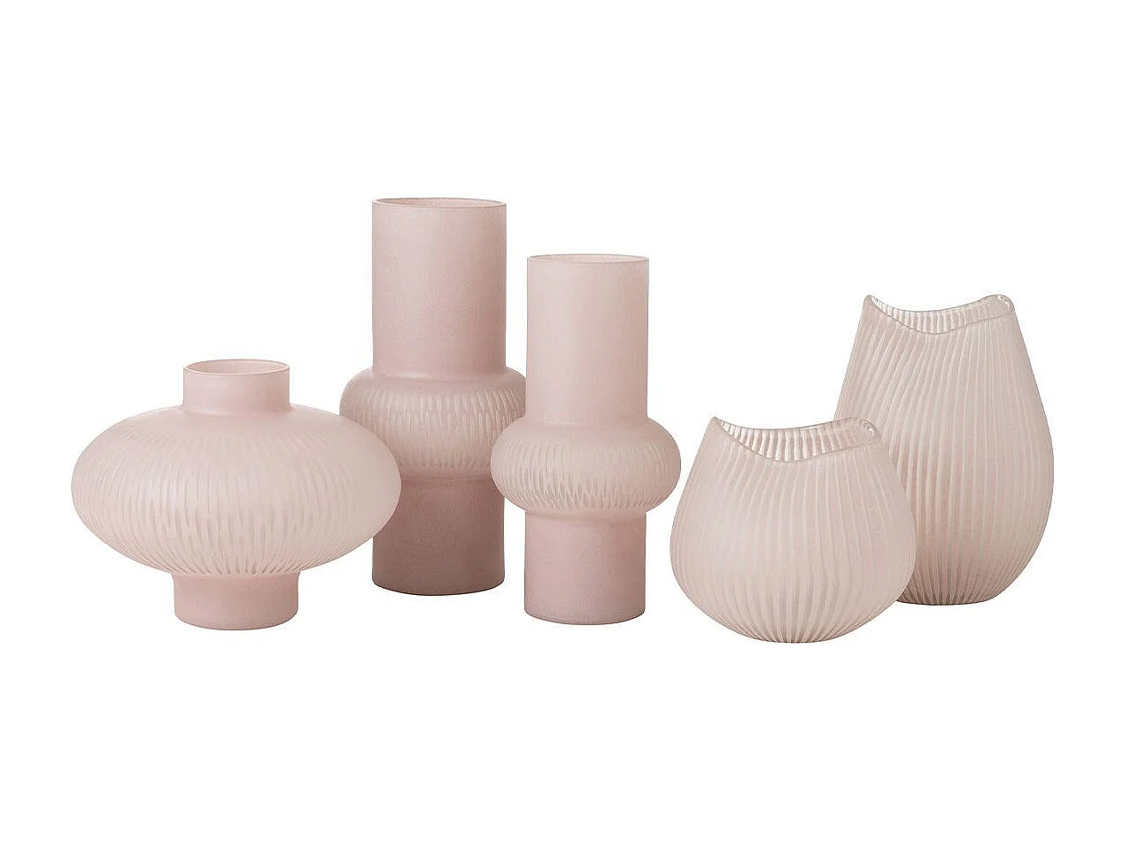 Vase Design Ligne & Boule "Octave" 40cm Rose