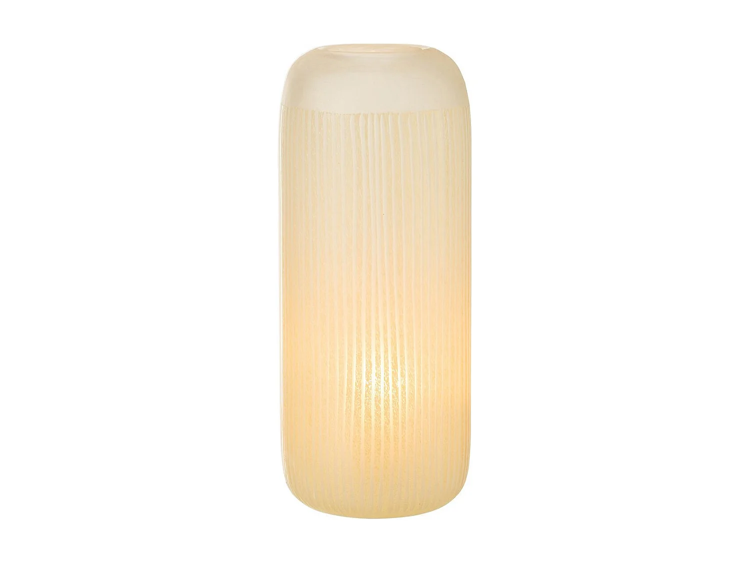 Vase Design en Verre Lignes "Carla" 34cm Jaune Clair