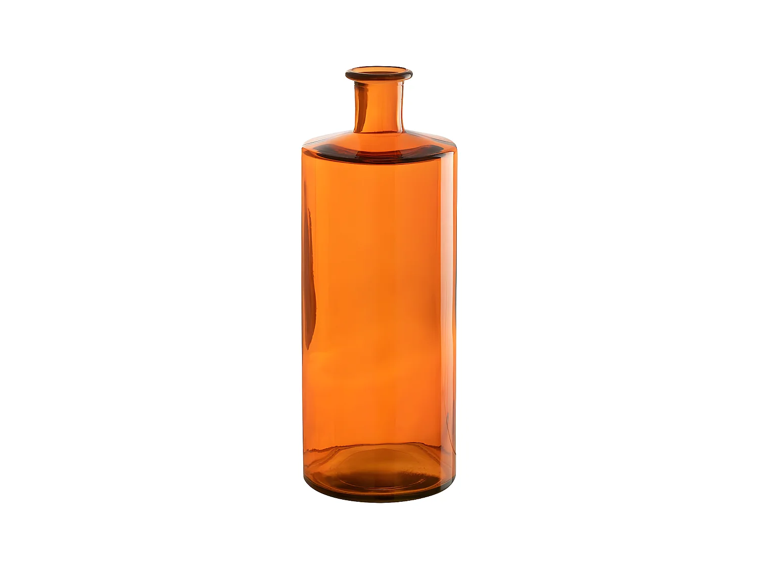 Vase Déco en Verre "Bouteille" 40cm Orange