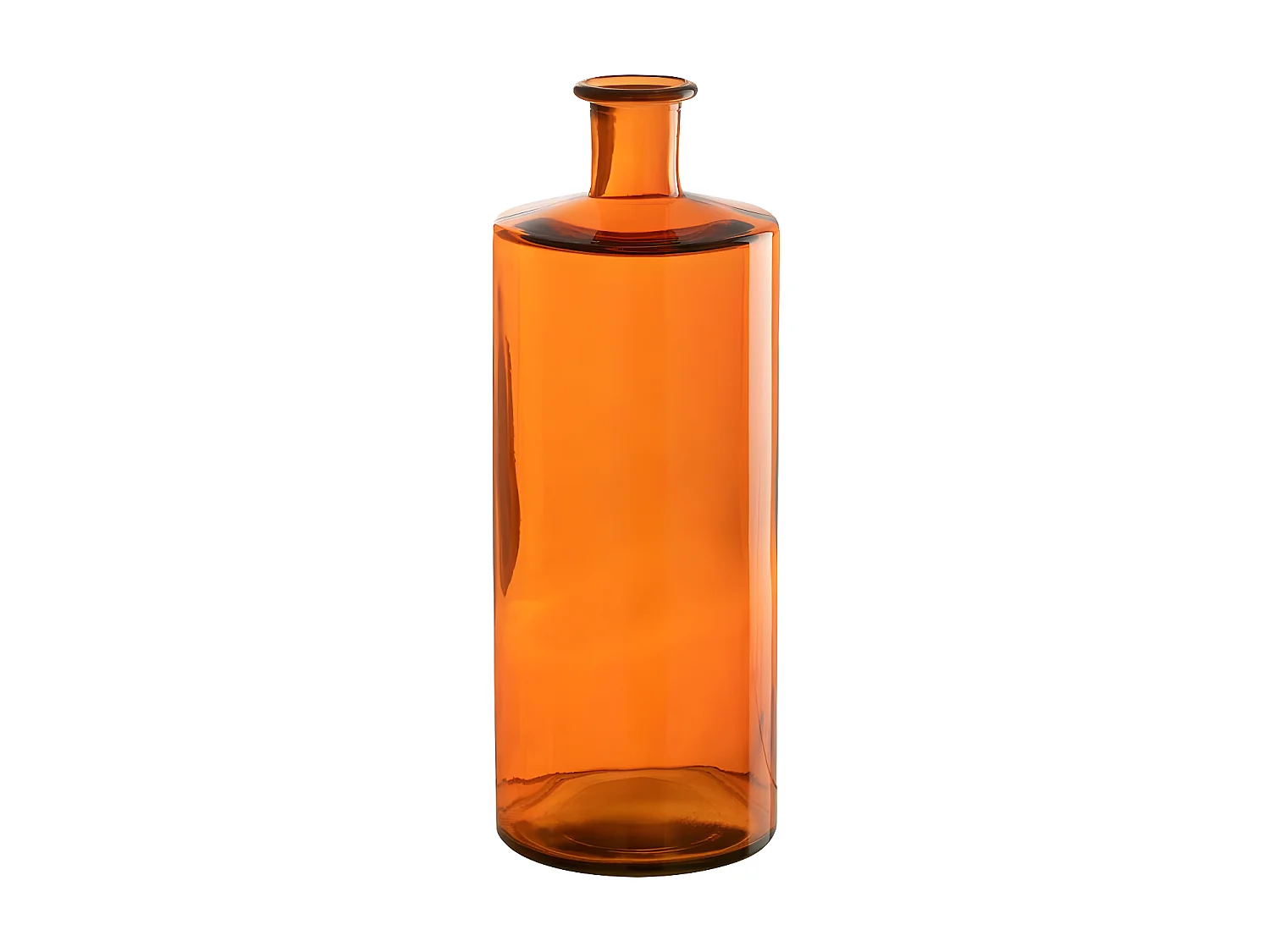 Vase Déco en Verre "Bouteille" 40cm Orange