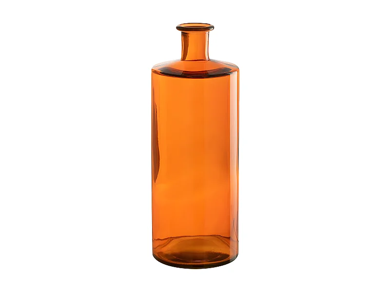 Vase Déco en Verre "Bouteille" 40cm Orange