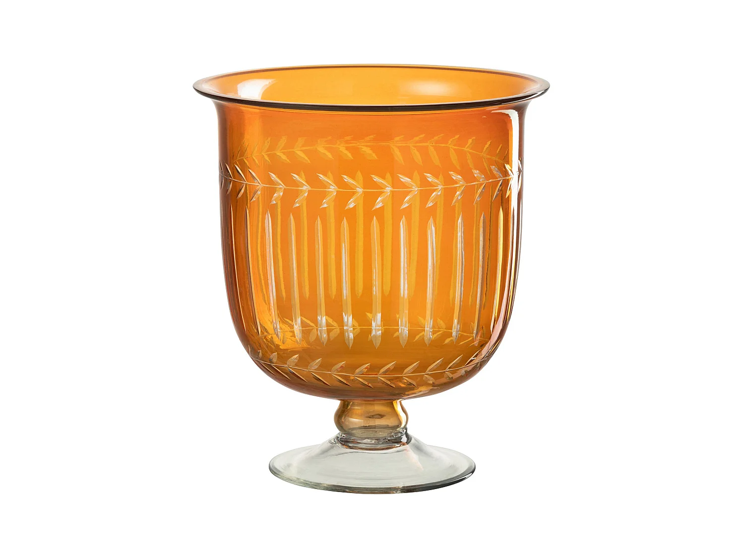 Vase en Verre Tige "Anastasia" 22cm Orange