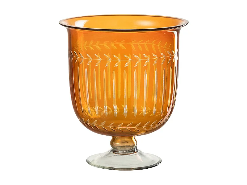 Vase en Verre Tige "Anastasia" 22cm Orange