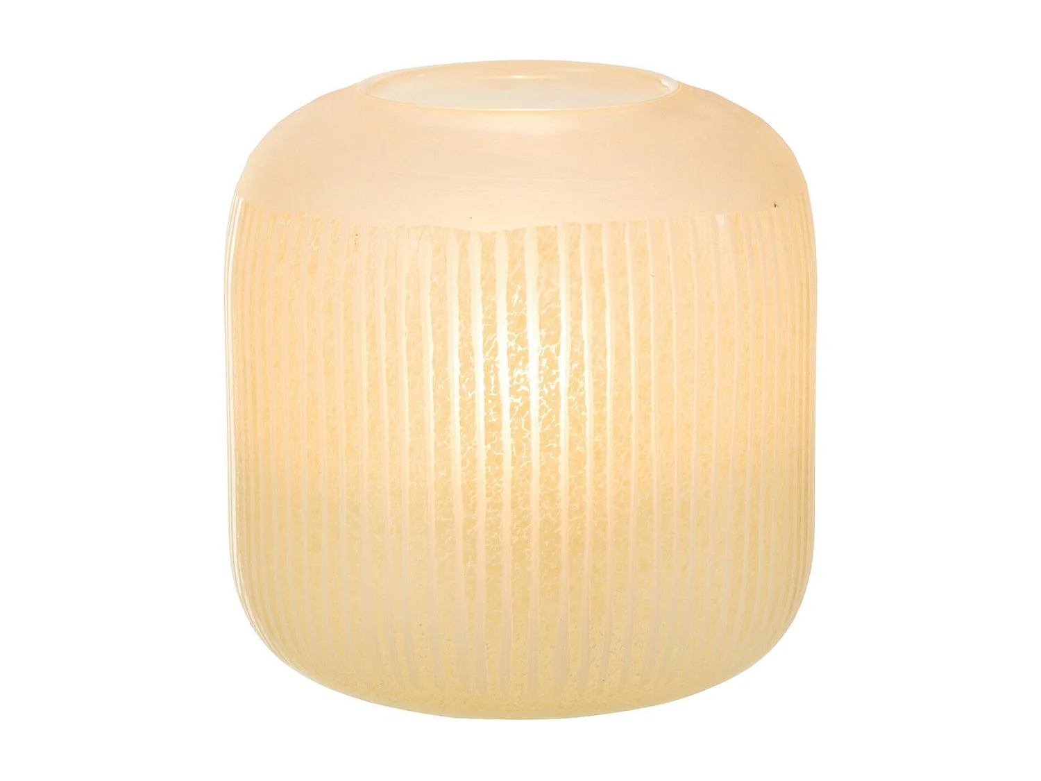 Vase Design en Verre Lignes "Carla" 16cm Jaune Clair