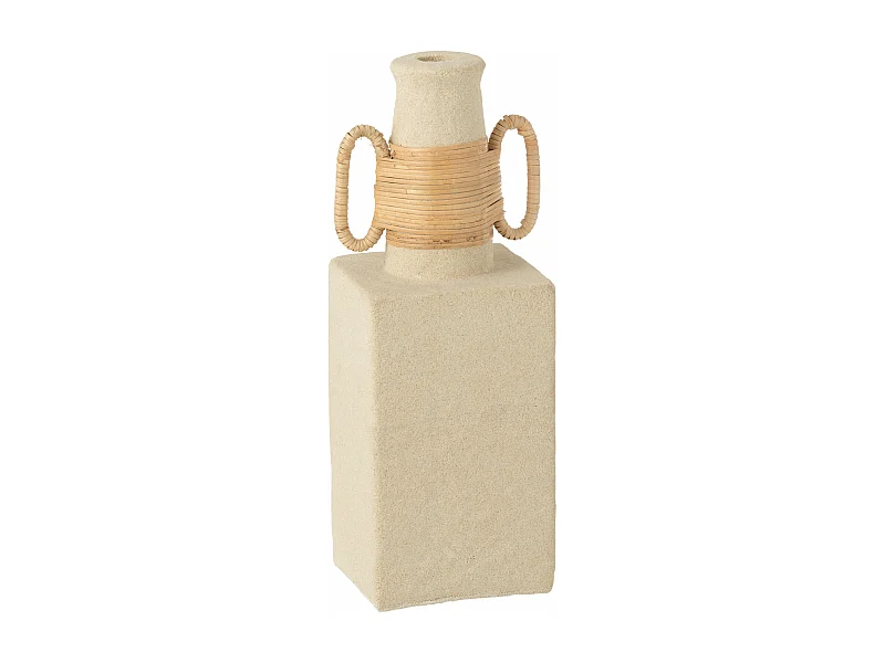Vase Déco Anneaux Ovales "Céline" 29cm Beige