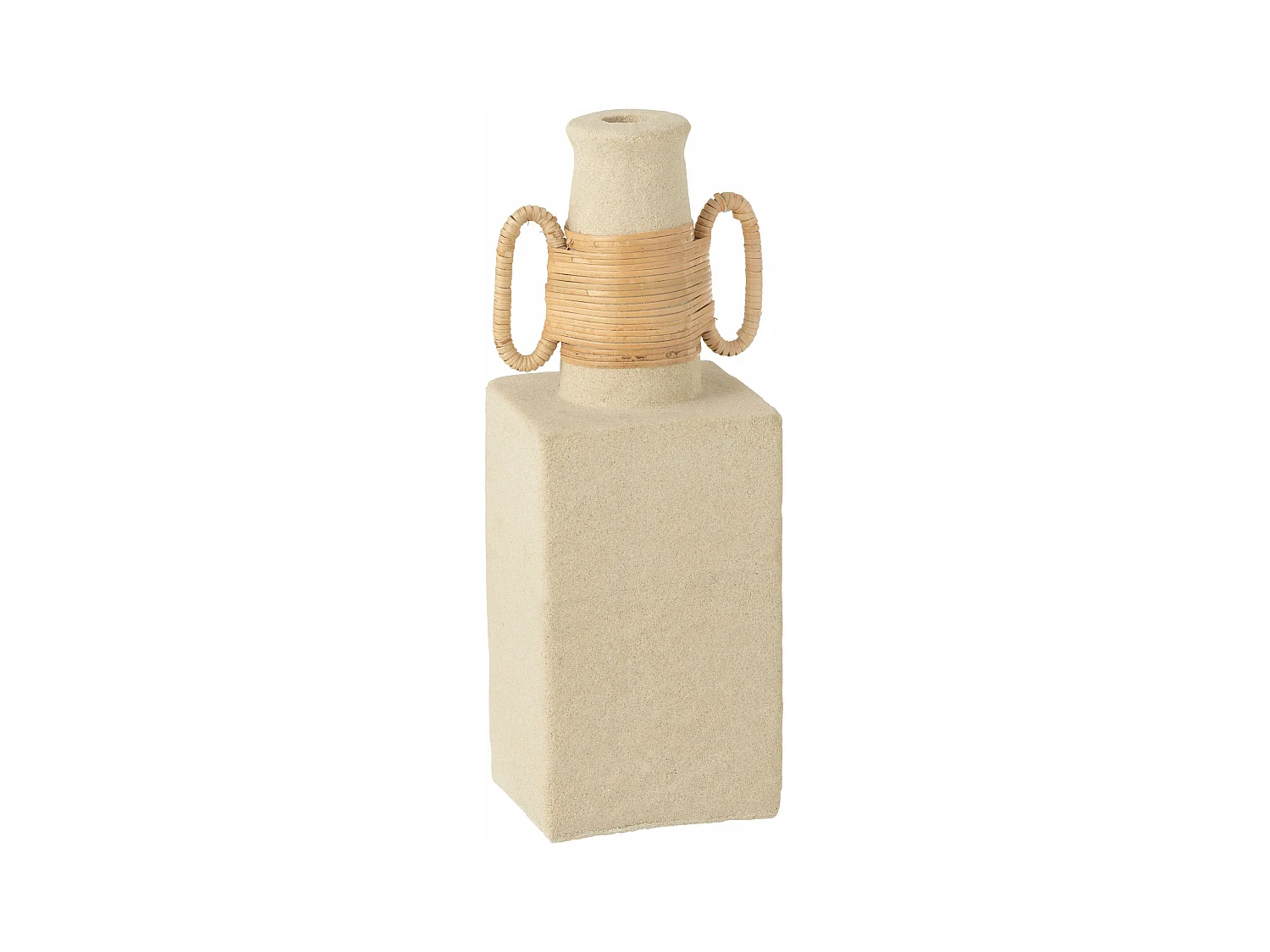 Vase Déco Anneaux Ovales "Céline" 29cm Beige